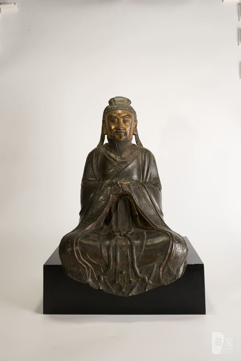 Lot920 明 铜鎏金孔子像 - 图2